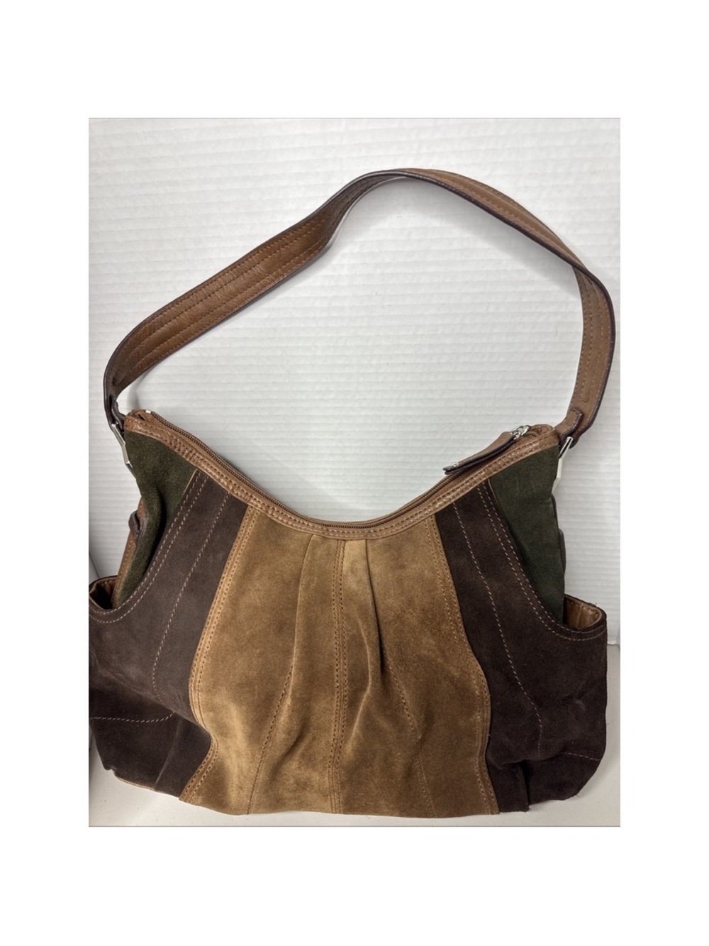 Tignanello Suede Shoulder Bag